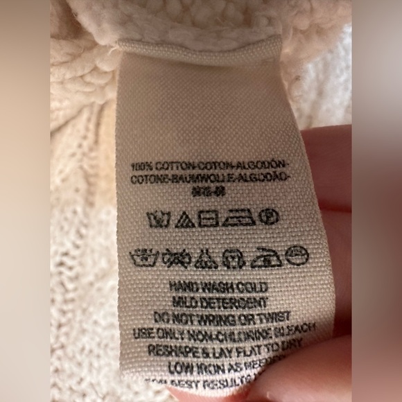 Free People asymmetrical bottom Cream Cable Knit Sweater - Picture 7 of 8